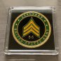 UNITED STATES ARMY -  Rank SERGEANT E-5 Challenge Coin with Case