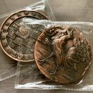Zodiac Challenge Coin-COPPER-Year of the ROOSTER-Sealed Pack-High Relief! NEW!