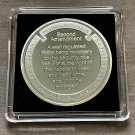 2ND AMENDMENT Challenge Coin  St Michael Protector Silver PL with Case!
