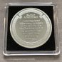 2ND AMENDMENT Challenge Coin  St Michael Protector Silver PL with Case!