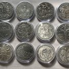 ZODIAC 12 CONSTALLATION Complete Set Challenge Coin Antique Silver Finish
