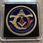Freemason Challenge Coin Masonic Templar Brotherhood w Case-FREE SHIPPING