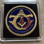 Freemason Challenge Coin Masonic Templar Brotherhood w Case-FREE SHIPPING