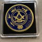 Freemason Challenge Coin Masonic Templar Brotherhood w Case-FREE SHIPPING
