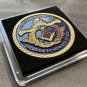Freemason Challenge Coin Masonic Templar Brotherhood w Case-FREE SHIPPING