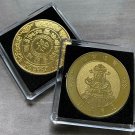 RARE LUCKY GOD OF WEALTH & PROSPERITY ZODIAC Gold Plated Challenge Coin & Case!