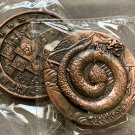 Zodiac Challenge Coin-COPPER-Year of the SNAKE-Sealed Pack-High Relief! NEW!