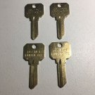 DND DO NOT DUPLICATE KEY BLANKS 4 PACK Kwikset KW1 / KW10 / KW11 -Brass