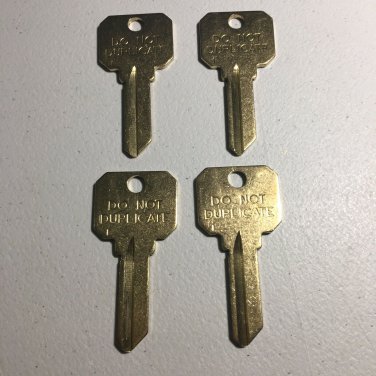 DND DO NOT DUPLICATE KEY BLANKS 4 PACK Kwikset KW1 / KW10 / KW11 -Brass