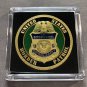 USA Border Patrol Challenge Coin -DOHS Gold Tone with 2x2 Case 40mm-Great Gift!