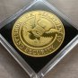 USA Border Patrol Challenge Coin -DOHS Gold Tone with 2x2 Case 40mm-Great Gift!