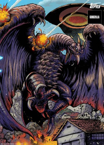 TOPPS GODZILLA *SUPER RARE* NFT Mark Frank Mural Art -Color-RODAN 2 OF 5 #163