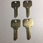 4 PACK SCHLAGE SC-1  Brass Key Blanks-DO NOT DUPLICATE Asset Management Keys