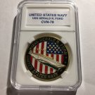 USS GERALD R. FORD CVN-78 Challenge Coin USN-US NAVY 40mm