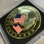 US Betsy Ross Flag Old Glory Patriotic Collectible Challenge Coin w/Case