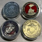 WW2 Iwo Jima Flag Raising & Devil Dog Challenge Coins-US Marine Corps USMC