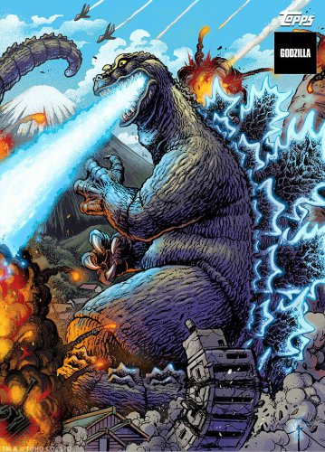 TOPPS GODZILLA *SUPER RARE* NFT Mark Frank Mural Art -Color-Godzilla 1 OF 5 #190