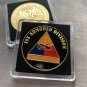 US ARMY Challenge Coin 1ST ARMORED DIVISION "OLD IRONSIDES" with Case!