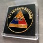 US ARMY Challenge Coin 1ST ARMORED DIVISION "OLD IRONSIDES" with Case!