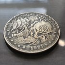 Skull Nordic Viking Ship Custom Novelty  Lucky Heads Tails Challenge Coin NEW!