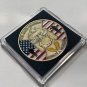 Always a Marine Challenge Coin Semper Fi Yellow Foot Print Parris Island w/Case