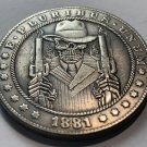 Skull Gangster-Mobster Challenge Coin Novelty Good Luck Heads Tails Pocket Flip