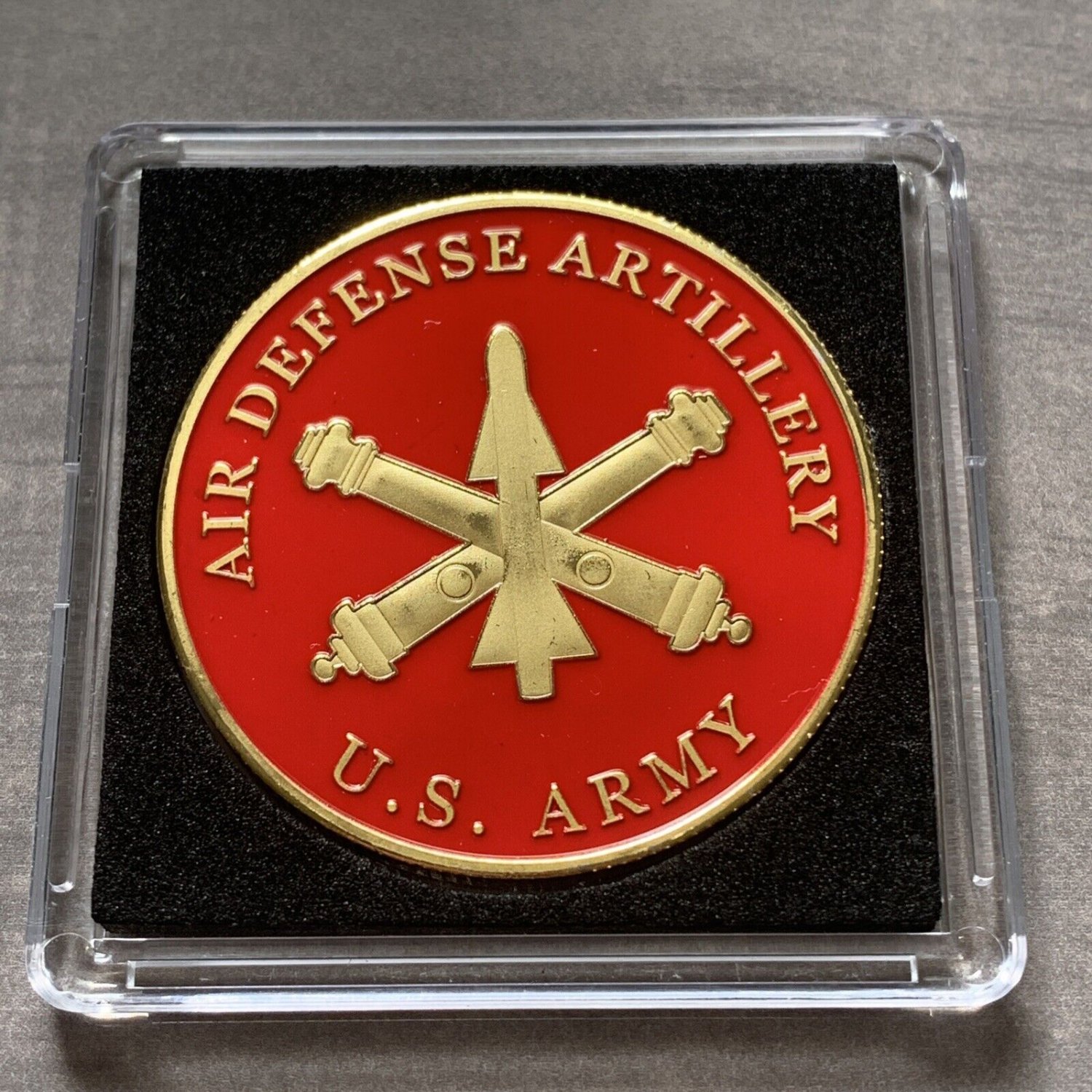 US ARMY Air Defense Artillery Challenge Coin with Case-US Military