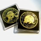 US ARMY MILITARY Challenge Coin Flip Heads Tails/Win Lose Skull Coin w Case!