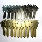 20 KWIKSET KW-11 House Shaped Key Blank 6 Pin Brass/Nickel Maintenance RE Agency