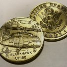 Sikorski Black Hawk UH-60 Helicopter Challenge Coin US Army LARGE 1.75" w Pouch