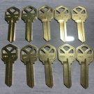 KWIKSET KW-1 House Key Blanks Brass 10 PACK Maintenance RE Agency-Apartments