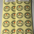 WHOLESALE LOT 200 PCS CLEAR THANK YOU HANDMADE STICKERS