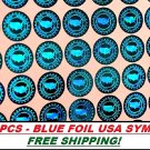 150 Blue Foil USA Quality ROUND HOLOGRAM AUTHENTIC VOID SECURITY LABELS
