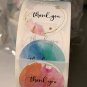 WHOLESALE LOT 2000 PCS. Thank You WATERCOLOR Package Stickers 1â USA