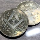 Freemasonry Challenge Coin-UNIQUE DESIGN All Seeing Eye Masonic Templar Coin