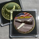 US AIR FORCE RQ-4 GLOBAL HAWK SURVAILANCE REMOTE AIRCR Challenge Coin with Case!