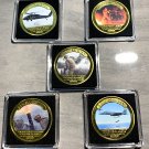Afghanistan War Veterans Gift 5 CHALLENGE COIN SET 2001-2021  w/cases