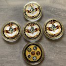 US Military VETERAN Challenge Coin *5 PACK* Freemason ARMY-NAVY-USAF-USCG