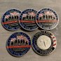 US Military VETERAN Challenge Coin 5 PCS EAGLE PROUD ARMY-NAVY-USAF-USCG
