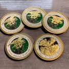 5x-UNITED STATES NAVAL SPECIAL WARFARE COMMAND NAVY SEAL TRIDENT CHALLENGE COIN