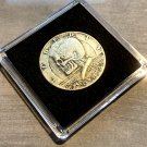 Kennedy Cool Skull Novelty Heads Tails Challenge Coin Antique Finish with Case!