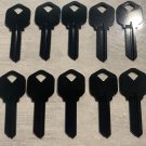 Kwikset KW-1 - 10 PACK BLACK Lightweight Aluminum Titanium Key Blanks