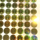*250* ROUND HOLOGRAM ORIGINAL GOLD SECURITY LABELS STICKERS SEALS LARGE SIZE