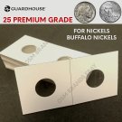25 Guardhouse FOR NICKELS/BUFFALO Mylar Coin Flips-PREMIUM QUALITY COLLECTORS