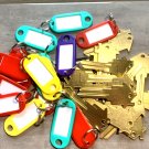 KWIKSET KW-11 House Shaped Key Blank 6 Pin Brass W/Write on Tags 10 PK Maint