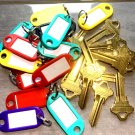 LOT OF (10) SCHLAGE SC1 ILCO KEY BLANKS W/WRITE ON TAGS Brass Home/Office Use