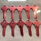 Schlage SC-1 - 10 PACK PINK Lightweight Aluminum Titanium Key Blanks