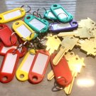 10 Schlage SC-1 House Shaped Easy Find Key Blanks & 10 Write on Tags Brass RE