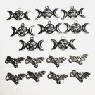 VIKING TRIPLE MOON & BAT Charm-WHOLESALE Lot of 16-USA Seller-FREE SHIPPING!