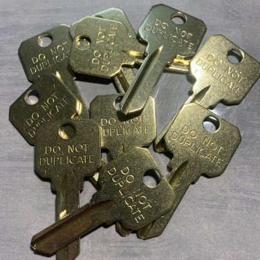 10 PACK-Uncut NEW SCHLAGE SC-1 Brass "Do Not Duplicate" Key blanks